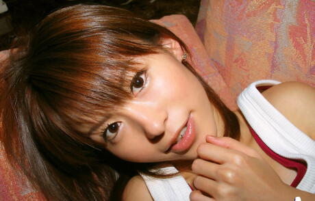 Curious japanese Sumire in sexy underwear plays with toy 