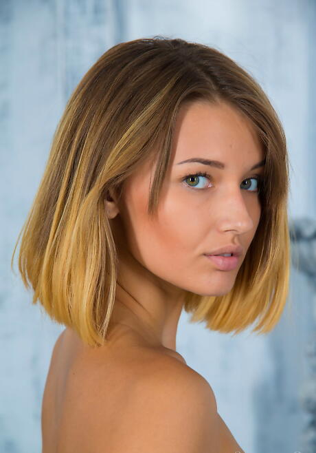 Gracile youthful Veronica unveiling small tits and ass 